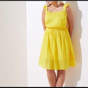 LOFT Plus Ruffle Strap Tie Waist Dress